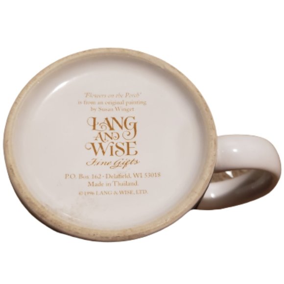 Lang and Wise Flowers on the Porch Coffee Mug 1996 90s Cottagecore - Picture 7 of 8